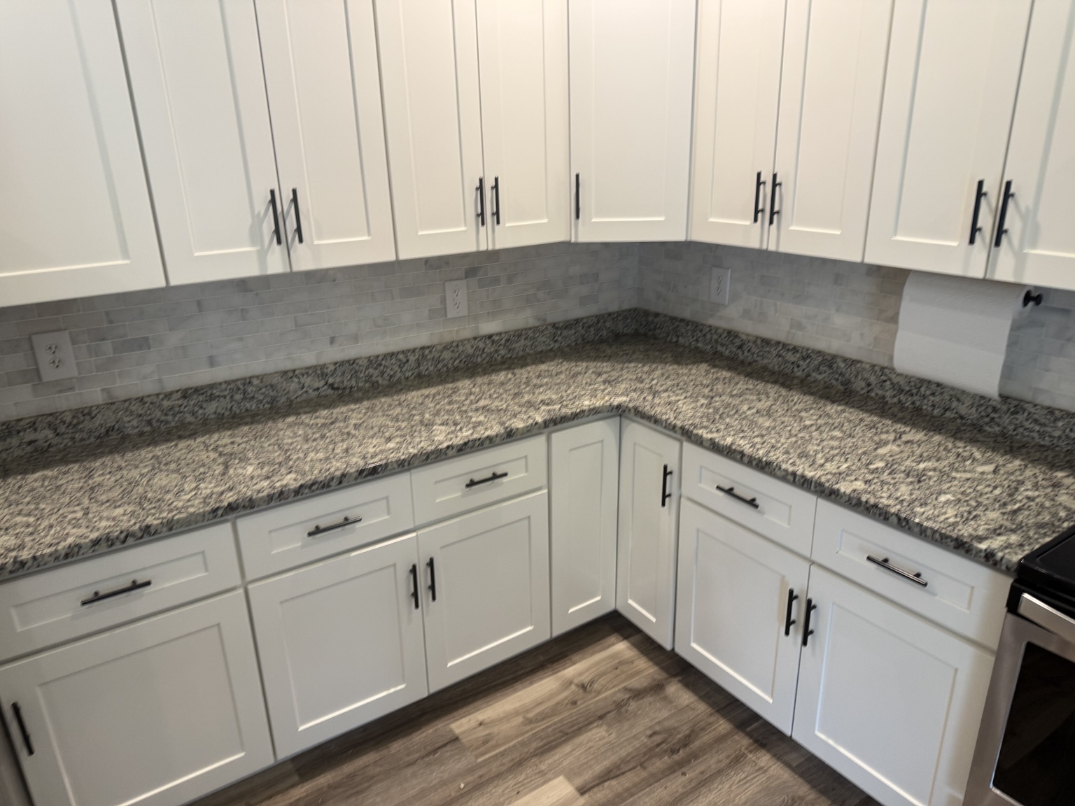 Professionally deep-cleaned kitchen